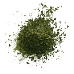 Obraz premium Exploding Cloud of Dried Parsley Leaves - Culinary Herb Texture