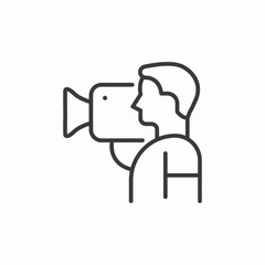 camera man filming icon sign vector