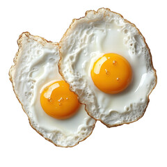 Isolated Two Fried Eggs