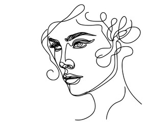 woman with long hair	