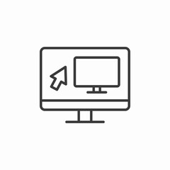 computer screen remote icon sign vector
