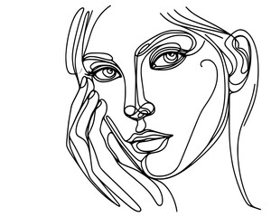 vector illustration of an abstract woman, vector illustration of a woman