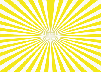 Bright yellow radial sunburst.