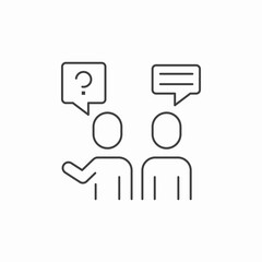 conversation question answer icon sign vector