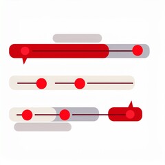 Obraz premium vector illustration of a set of buttons