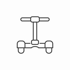 electric kick scooter icon sign vector