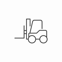 forklift industrial lift icon sign vector