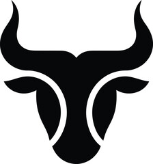 stylish modern bull logo 