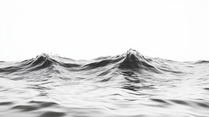 Monochromatic digital rendering of abstract ocean waves.