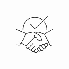 handshake agreement icon sign vector