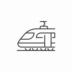 high speed train icon sign vector
