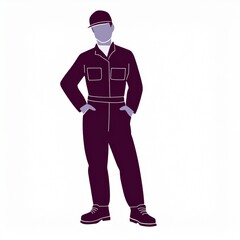 Obraz premium Vector illustration of a fashionably dressed person in business attire, showcasing modern workwear with a stylish and professional look.