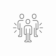 leadership team support icon sign vector