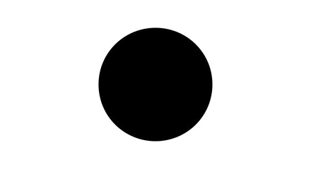 A Solid Black Circle on a White Background