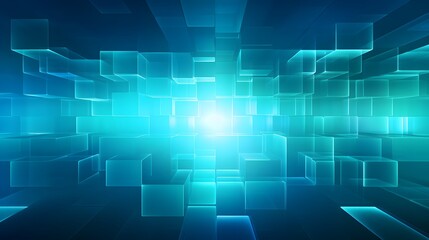 Professional Background Design with Blue and Green Squares and Light Effects