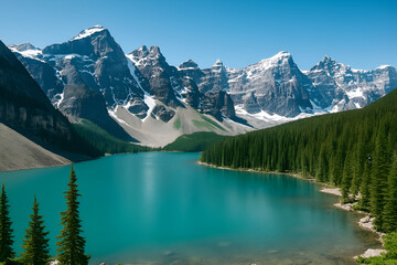 Lake and Mountain landscapm
