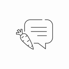 nutrition chat advice icon sign vector