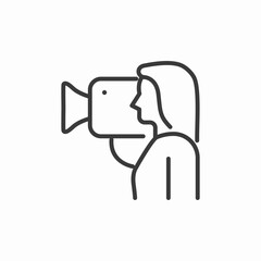person video camera icon sign vector