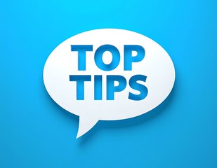 Essential Top Tips Guidance Helpful Advice Blue Speech Bubble