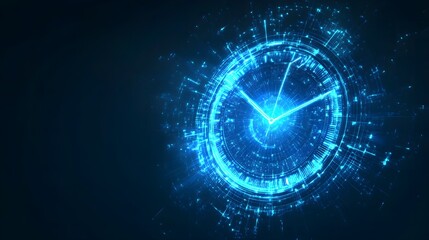 abstract blue background with glowing circles