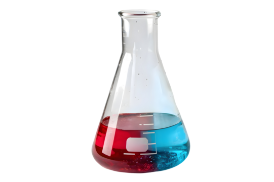 Erlenmeyer flask with chemicals 