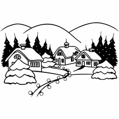 Fototapeta premium vector illustration of a house