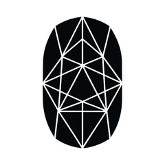 geometric nail designs in matte finish