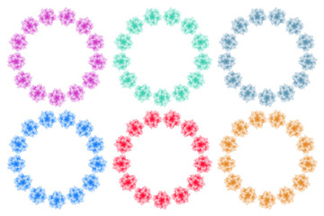 Colorful Gradient Flower Wreath Collection