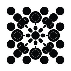 make a pattern with red and blue circles