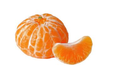 Juicy Mandarin Orange Peeled Segment and Whole Fruit