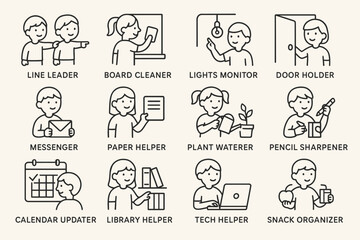 School classroom jobs for children: responsibilities and activities in education