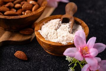 Almond alternative milk, oil and flour