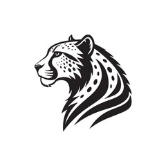 cheetah vector silhouette clip art logo illustration