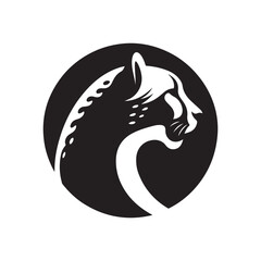 cheetah vector silhouette clip art logo illustration