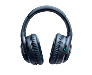 Isolated Black Wireless Headphones