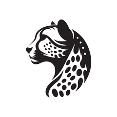 cheetah vector silhouette clip art logo illustration