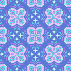 vector seamless pattern with flowers