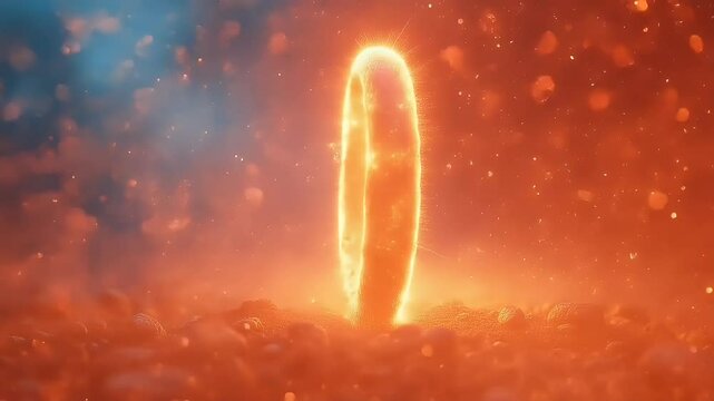 Glowing ring abstract background