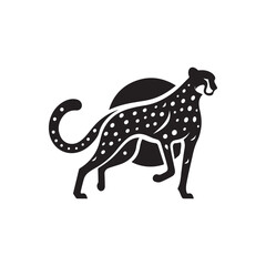 cheetah vector silhouette clip art logo illustration