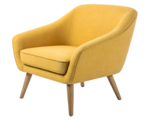 Modern yellow armchair