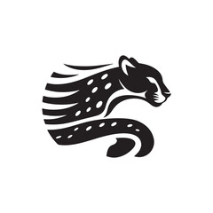 cheetah vector silhouette clip art logo illustration