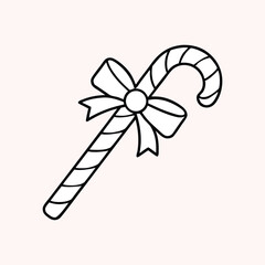 Candy Canes Silhouette Vector Design for Christmas Holiday