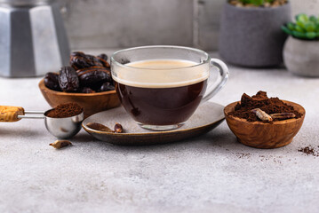 Coffee from date seed. Caffein free drink
