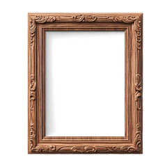 realistic wooden sculpture on white background
