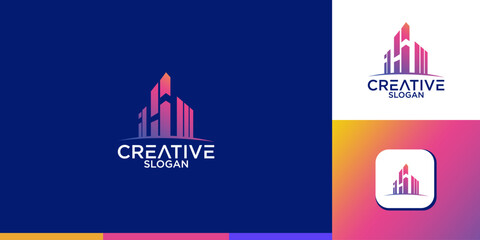 building logo design inspiration	logo design vector