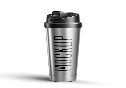 Thermo Stainless Steel Tumbler Mockup &ndash; Realistic Travel Mug Template for Beverage Branding, Fitness, and Promotional Use