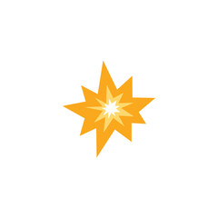 Obraz premium explosion emoji vector collision star burst bang crash illustration symbol sign icon