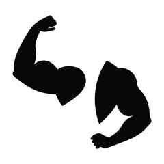 silhouette vector of a muscular male hand