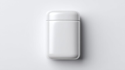 Blank white rectangular container