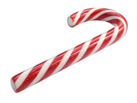 Striped candy cane sweet isolated